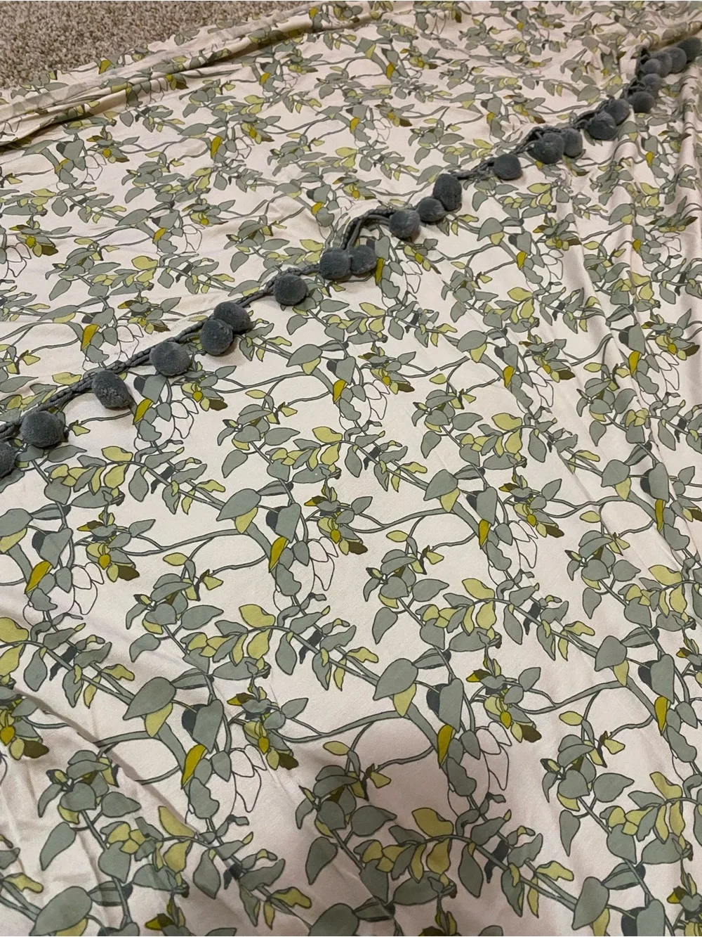 Kate Quinn Sage Leaf Beechwood Modal Curtains - Set of 2